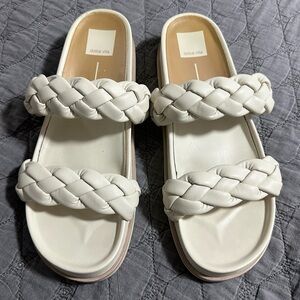 DOLCE VITA Signe BRAIDED Sandals 10 ivory